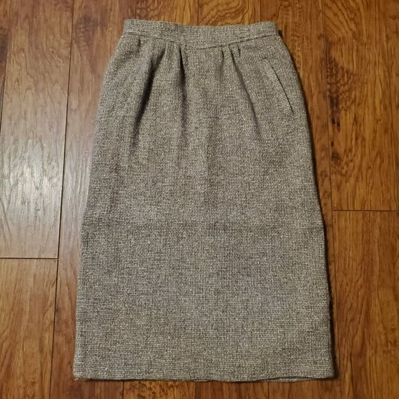 Patty Woodard Dresses & Skirts - Vintage 70s/80s Patty Woodard Tweed High Waist Midi Pencil Skirt Womens 26 Waist
